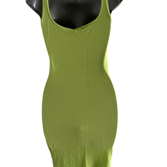 PrettyLittleThing Size 8 Summer Dress Lime Green - Picture 3 of 5